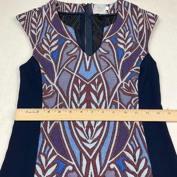 HD Paris Anthropologie Pencil Knit Dress Work Cocktail Back Zip Slim Fit XS - Picture 7 of 11